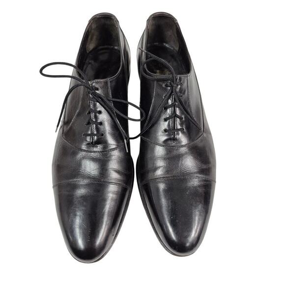 Florsheim Other - Mens Vtg The Florsheim Dress Shoes Black leather 9B Leather SOles